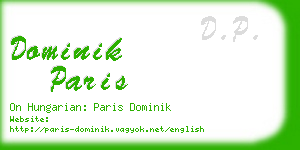 dominik paris business card